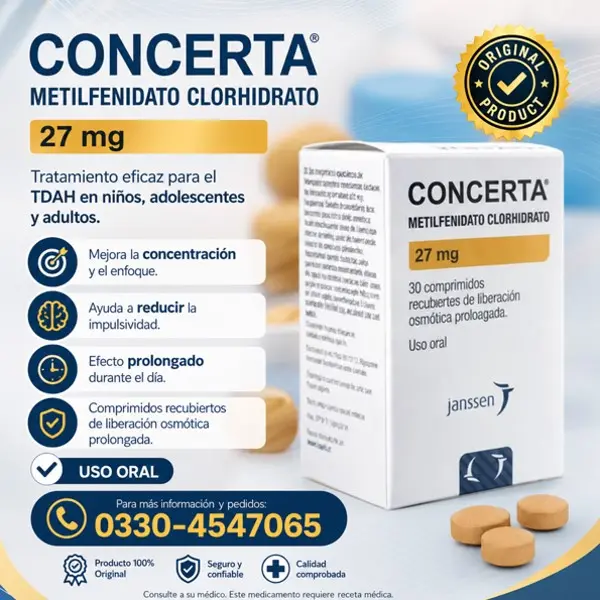 Concerta 27mg Tablets in Pakistan