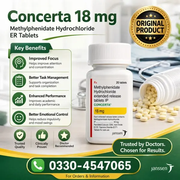 Concerta® Extended Release Tablets in Pakistan