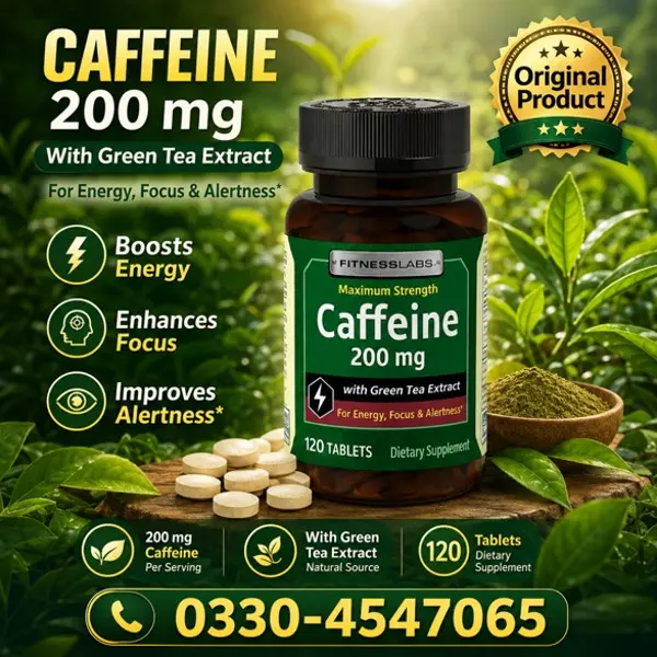 Fitness Labs Caffeine 200mg Tablets in Pakistan