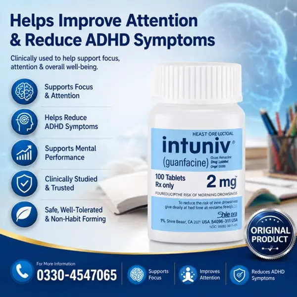 Intuniv Guanfacine 2mg Tablets in Pakistan