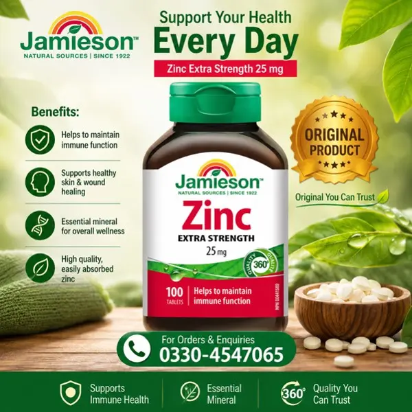 Jamieson Vitamins Zinc 25mg Tablets in Pakistan