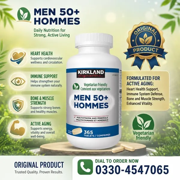 Kirkland Signature Men 50+Multivitamin Tablets in Pakistan 