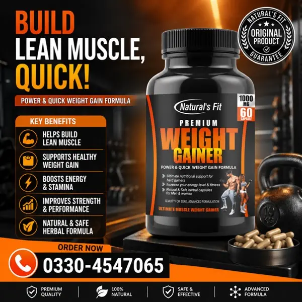 Natural Fit Premium Weight Gainer Capsule in Pakistan