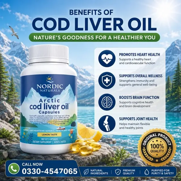 Nordic Naturals Arctic Cod Liver Oil Capsules in Pakistan