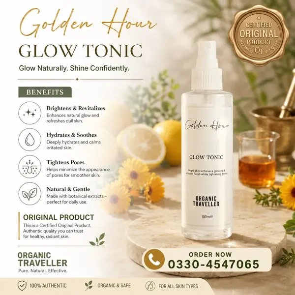 Organic Traveller Golden Hour Glow Tonic in Pakistan