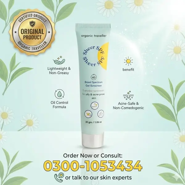Organic Traveller Sheer Spf Sunscreen in Pakistan