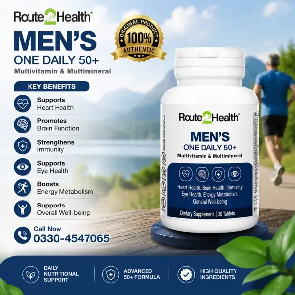 Route2Health Men's One Daily 50+ multivitamin Tablets in Pakistan