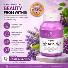Nutrify Nuglow Premium Hair, Skin, Nail Tablets in Pakistan