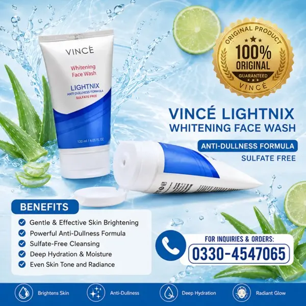 Vince Lightnix Whitening Face Wash in Pakistan