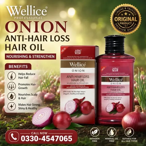 Wellice Onion Hair Oil in Pakistan