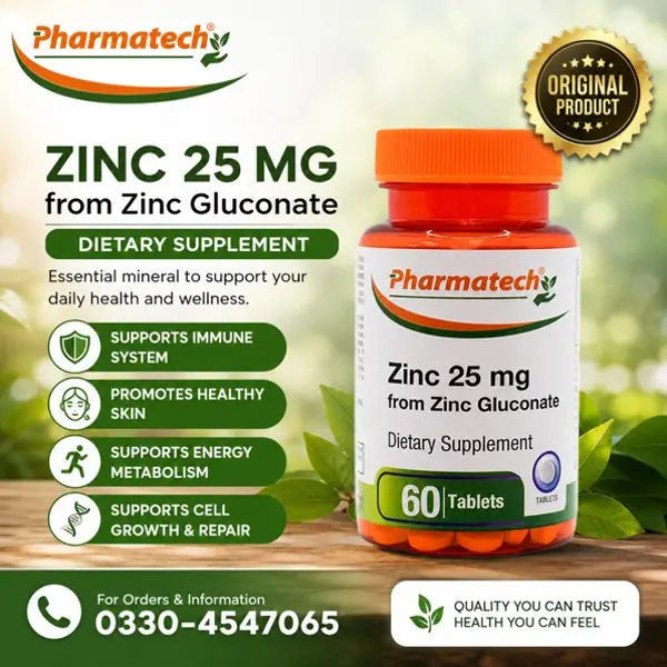 Zinc Gluconate 25 mg Chelated Tablets in Pakistan